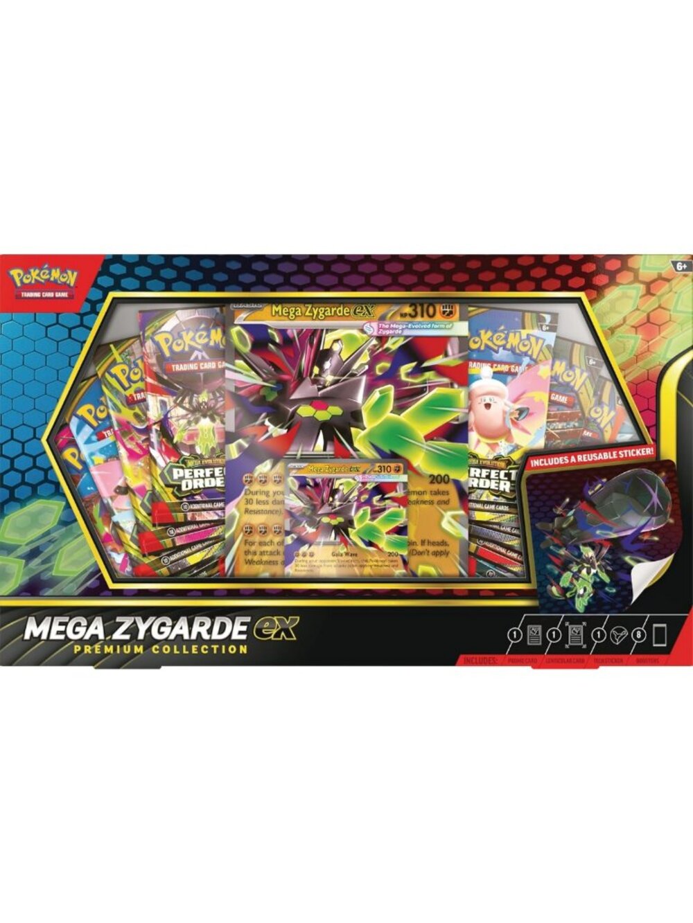 Mega Zygarde EX Premium Collection | 8 Booster Packs | Rare Pokémon Cards Set